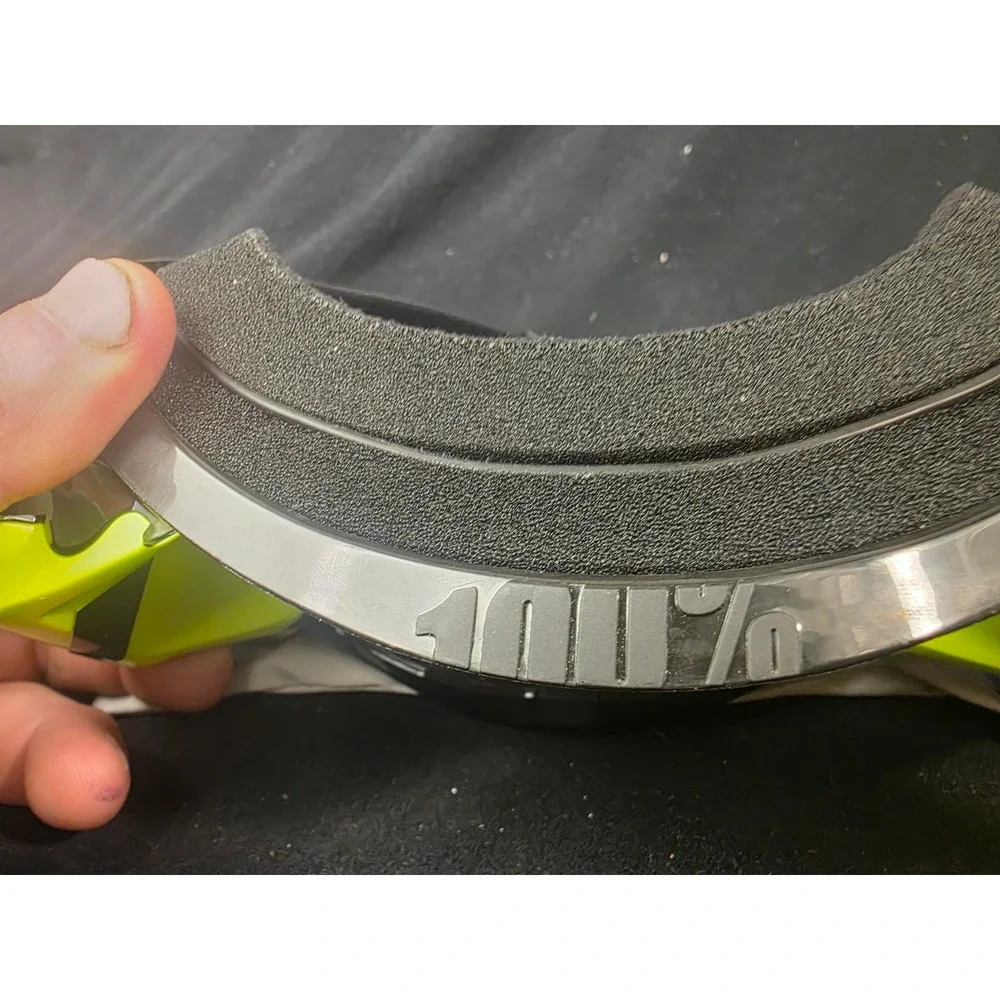 100% Strata 2 Forecast Mud System Goggles Neon Yellow Black Motocross MTB‎